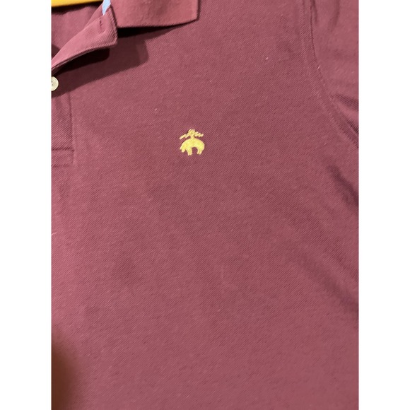 Brooks Brothers 1818 Performance Polo Mens XXL Slim Fit Burgundy Cotton Pique - Picture 2 of 8